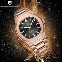 PAGANI DESIGN-reloj mecánico automático de lujo para hombre, de oro rosa, con cristal de zafiro, acero inoxidable, resistente al agua, novedad de 2026