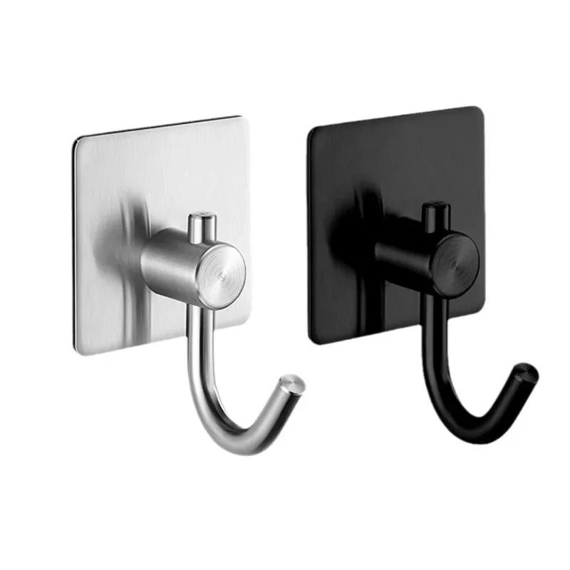 

4pcs Adhesive Heavy Duty Wall Hooks,Stainless Steel Hooks For Towel Robe Hook Rack,Wall Mount-Bathroom And Bedroom Racks