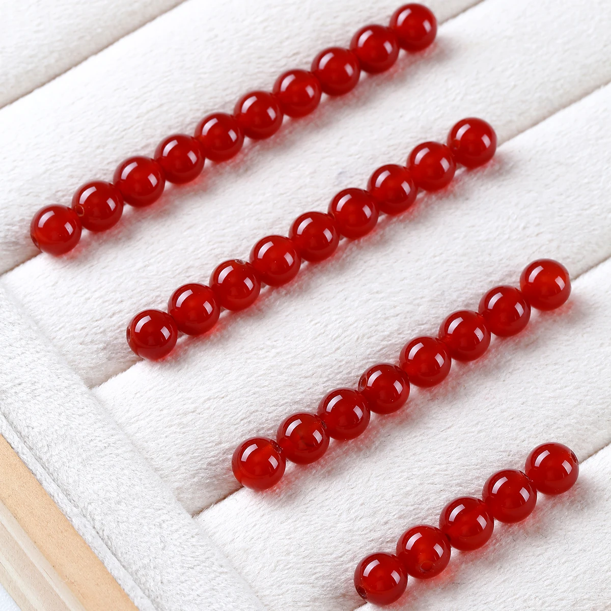 10 Pcs/lot Natural Stone Dark Red Agate Bead Round Loose Spacer Bead 6 8 10mm for Jewelry Making DIY Bracelet Necklace Accessory