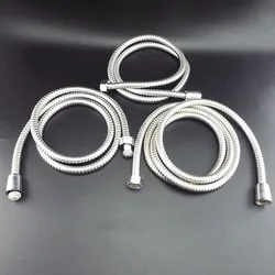 Flexible Shower Hose Tube 1.2m/1.5/2m Long for home Bathroom Shower Water Hose Extension Plumbing Pipe Pulling Stainless Steel