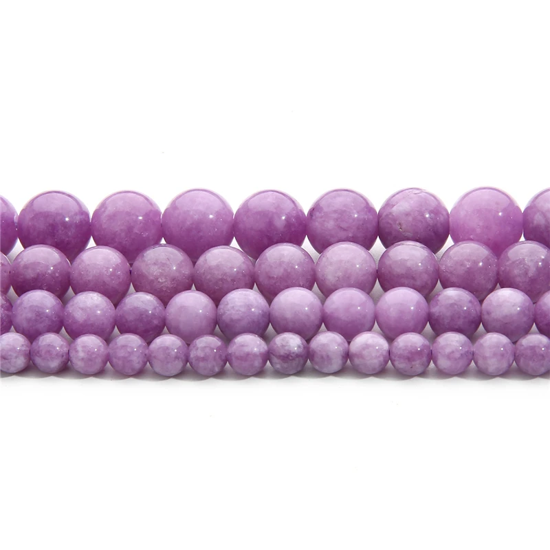 

Natural Dark Purple Sugilite Jades Stone Round Loose Beads 6 8 10 12mm For Jewelry Making DIY Accessories Charms Bracelet