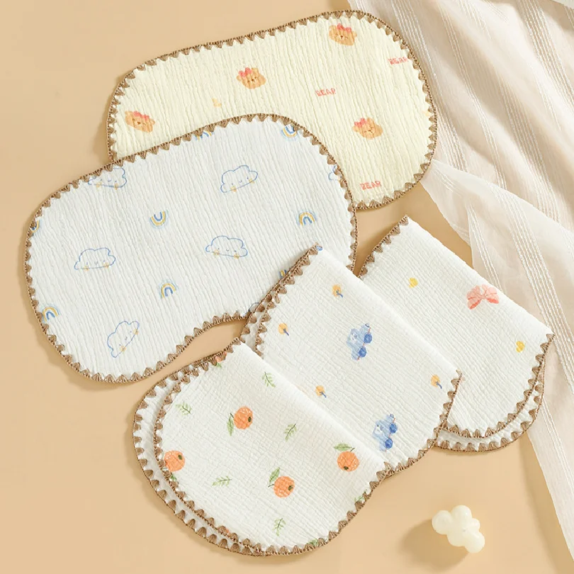 Newborn Baby 10-layer Cotton Gauze Flat Pillow Newborn Pillow Towel Baby Cloud Pillow Anti-vomiting Pillow