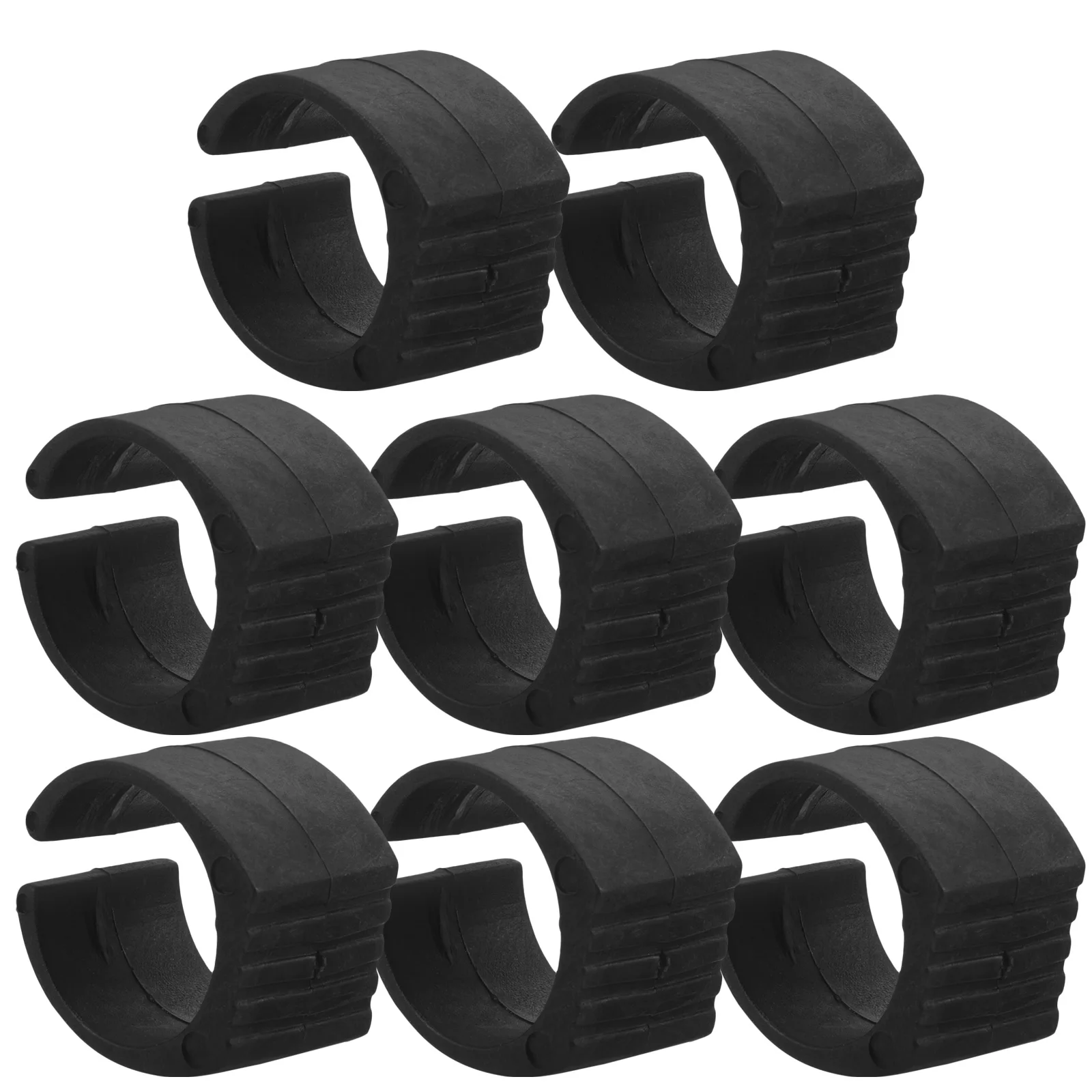 8pcs Anti Slip Mat Shopping Cart Caps Grocery Pads Trolley Mats Open Foot Parts Plastic Black 32mm Foldable Durable