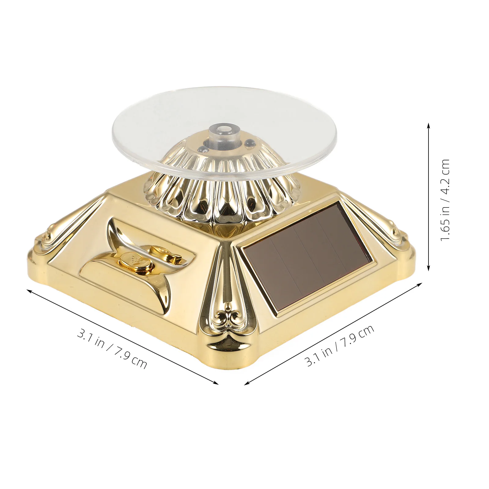Solar Rotating Stand 360° Motorized Turntable Led Jewelry Display Platform Advertising Display Rotating Stand For Store Home