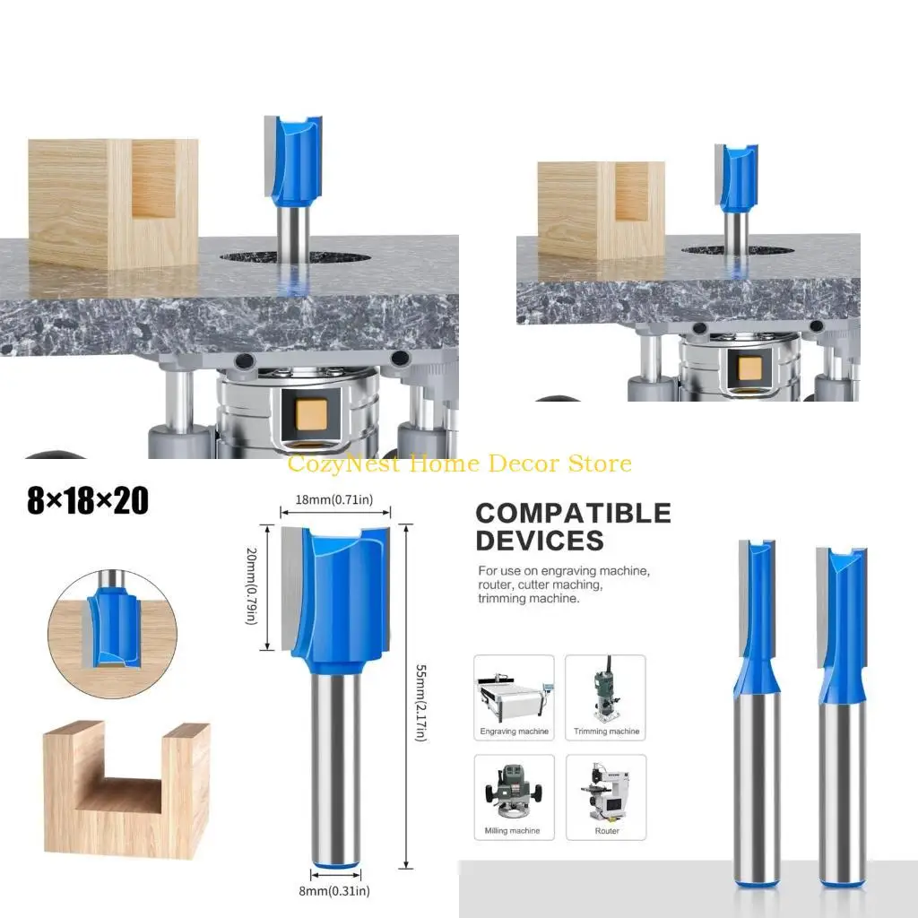 

92MF 4 шт. Профессиональный набор фрез для деревообработки с антикоррозийным покрытием, подходит для дерева и металла, повышает