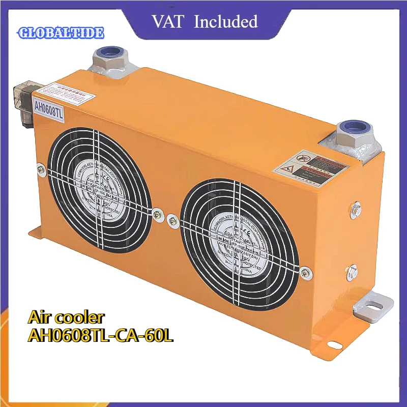 Radiatore dell'aria idraulico da 60 l/min AH0608TL-CA Radiatore dell'olio raffreddato ad aria Doppi ventole Raffreddamento ad aria Macchina di raffreddamento dell'olio