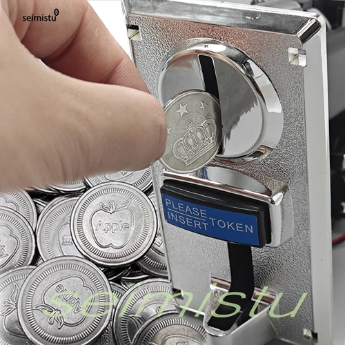 Imagen 2 del producto 100 Uds. De fichas de acero inoxidable de 23/24/25mm, diseño de corona, moneda Arcade para aceptador de monedas, juego de salón recreativo, grúa, máquina expendedora de garra