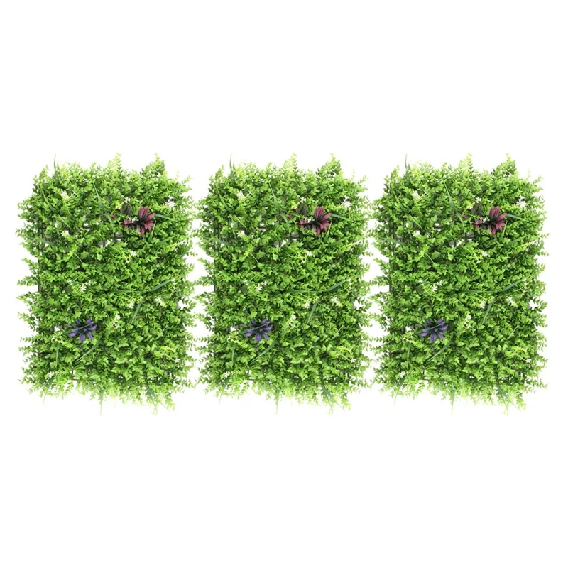 

3Pcs 60X40cm Artificial Meadow Artificial Grass Wall Panel For Wedding Or Home Decorations - 2