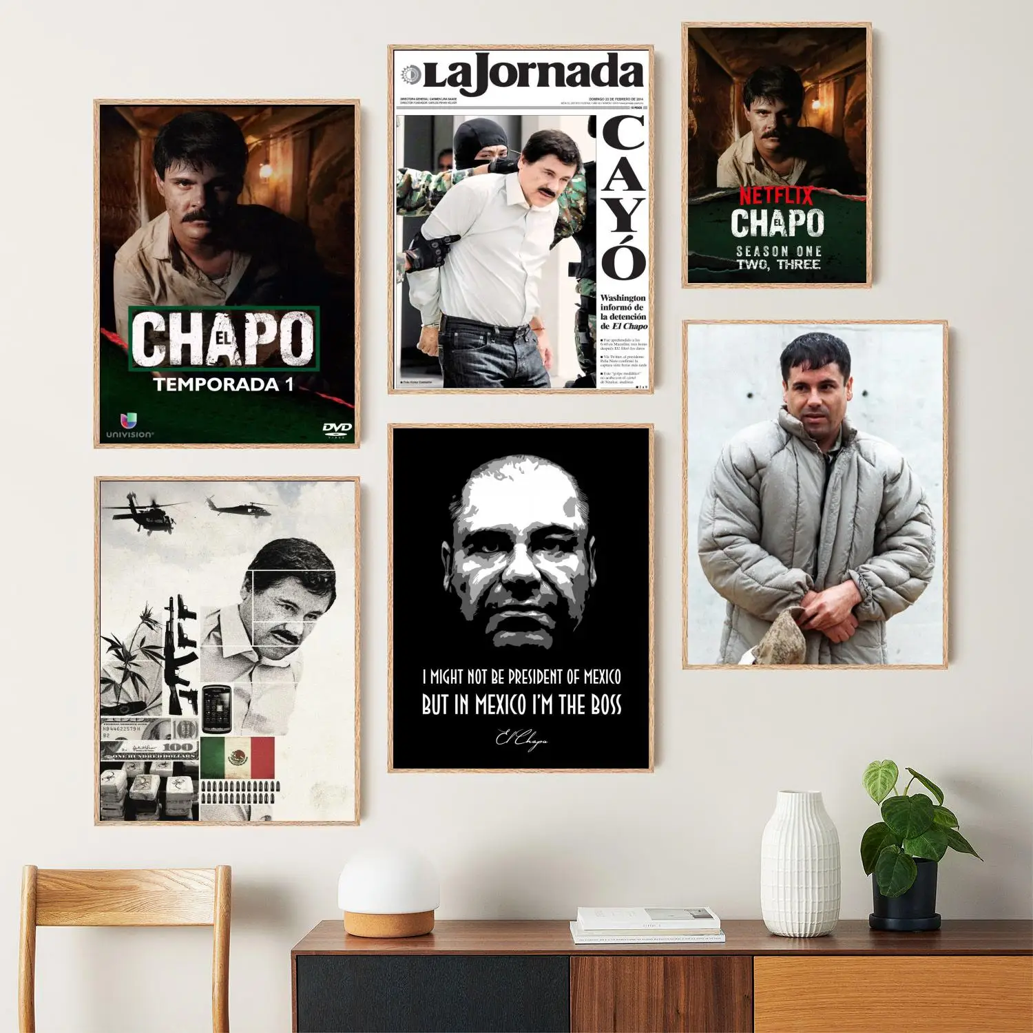 chapo guzman Canvas Art Poster, Wall Art Picture Print, Modern Family Bedroom Decor Posters