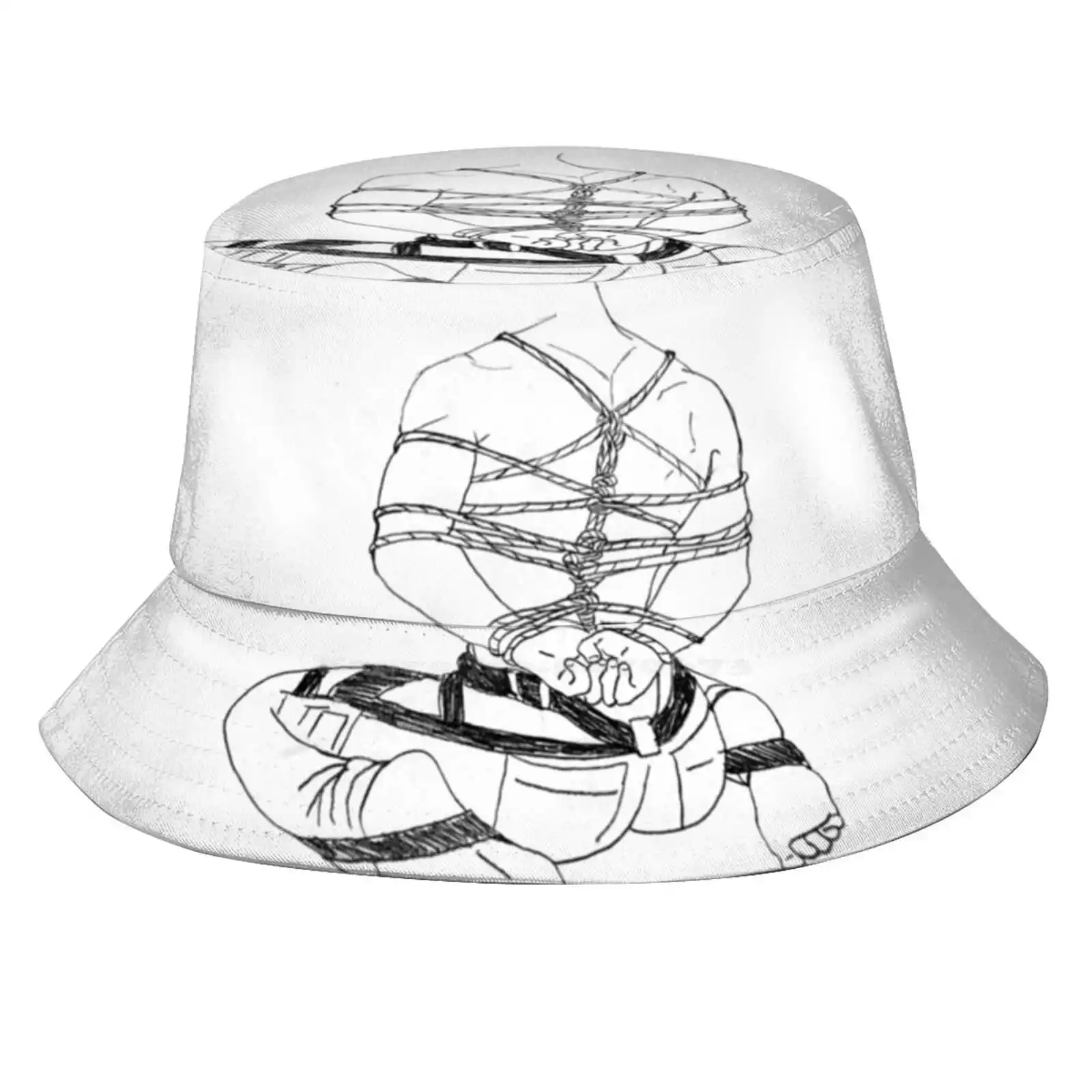 Knot Work Sun Cap Fisherman Hat Bucket Hats Bondage Maleshibari Ropes