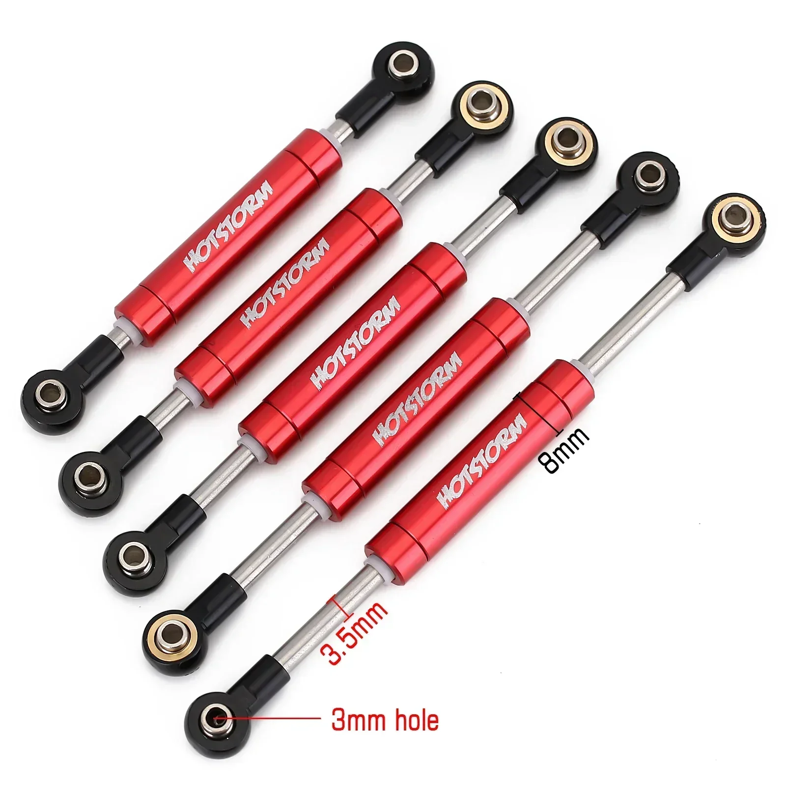 INJORA 1PCS Adjustable Servo Steering Link for 1/10 RC Car Crawler Axial SCX10 TRX4 Redcat GEN8 Upgrade Parts