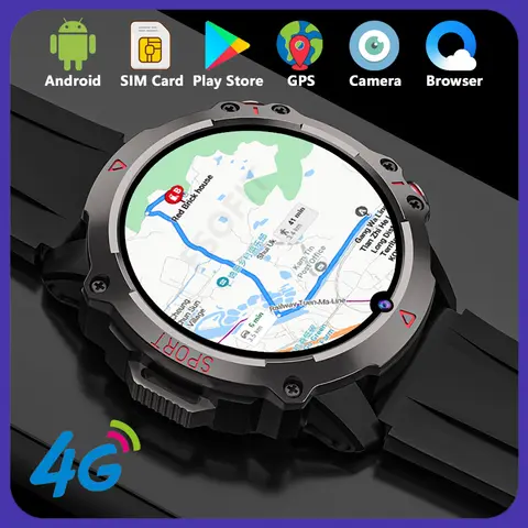 1.5인치 4G Net SIM 카드 안드로이드 스마트 워치 카메라 영상 통화 GPS Wifi 블루투스 Smartwatch 지원 Play Store 다운로드 앱