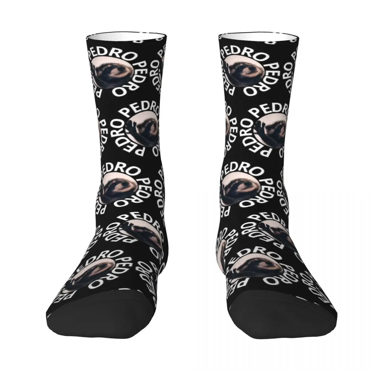 Pedro Raccoon Viral Memes Socks Animals Print Stockings Women Men Soft Running Sports Socks Winter Graphic Anti Slip Socks