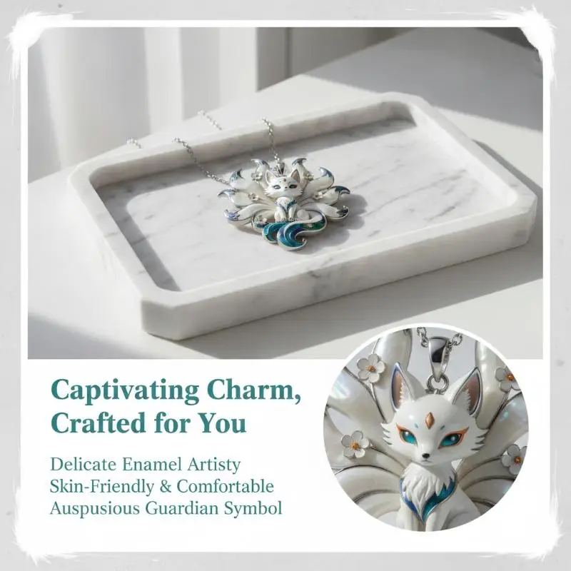 Nine-tailed Fox Enamel Accessory Pendant 1/3Pcs Multipurpose Necklace Bag Phone Charm for Friends Back to School Gifts