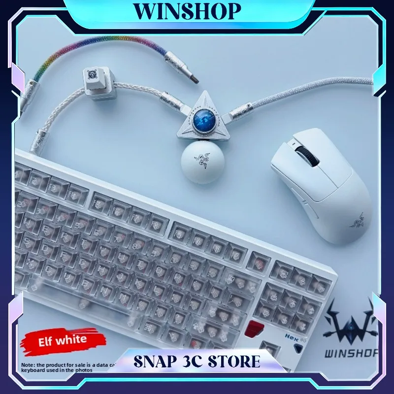 

Winshop Independent Power 8K Polling Rate Magnetic Keyboard Cable Real 8000Hz 2-to-2 Dual Type-C for Valorant Delta Force PC