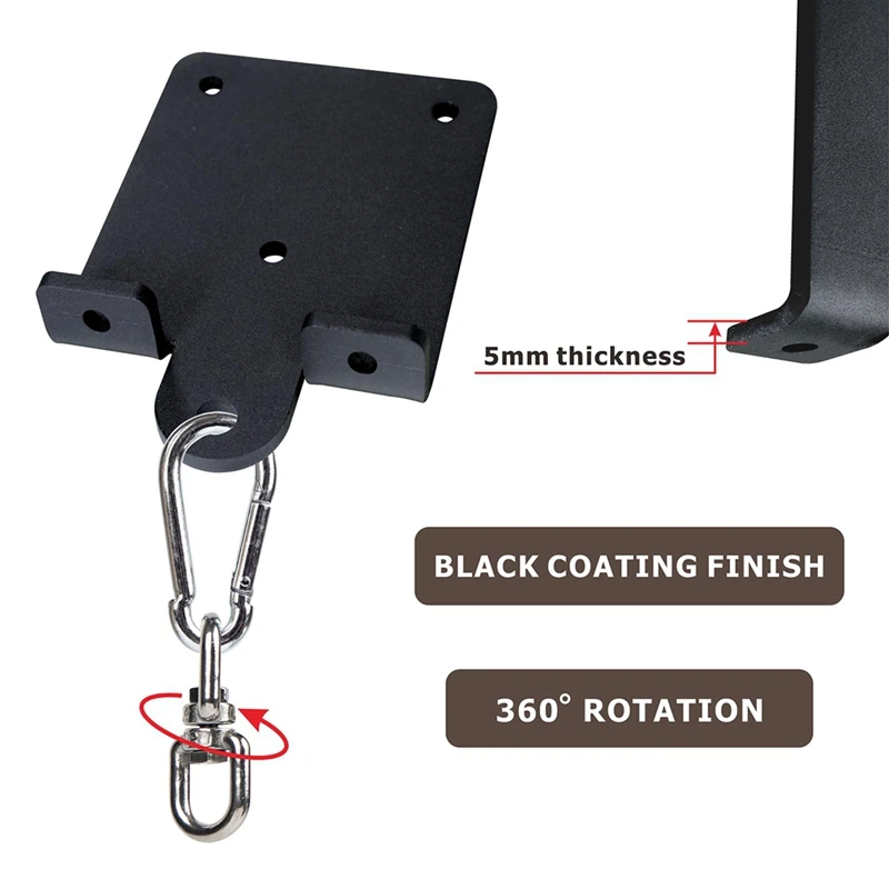 Heavy Punching Boxing Bag Hanger - Heavy Duty Bag Hanger Bracket,360° Rotation Wall Ceiling Mount Wood Beam Hook