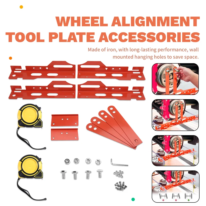 AB56-Car Wheel Alignment Tool Plates Adjustable Automotive Wheel Leveling Aligner Wheel Alignment Tool