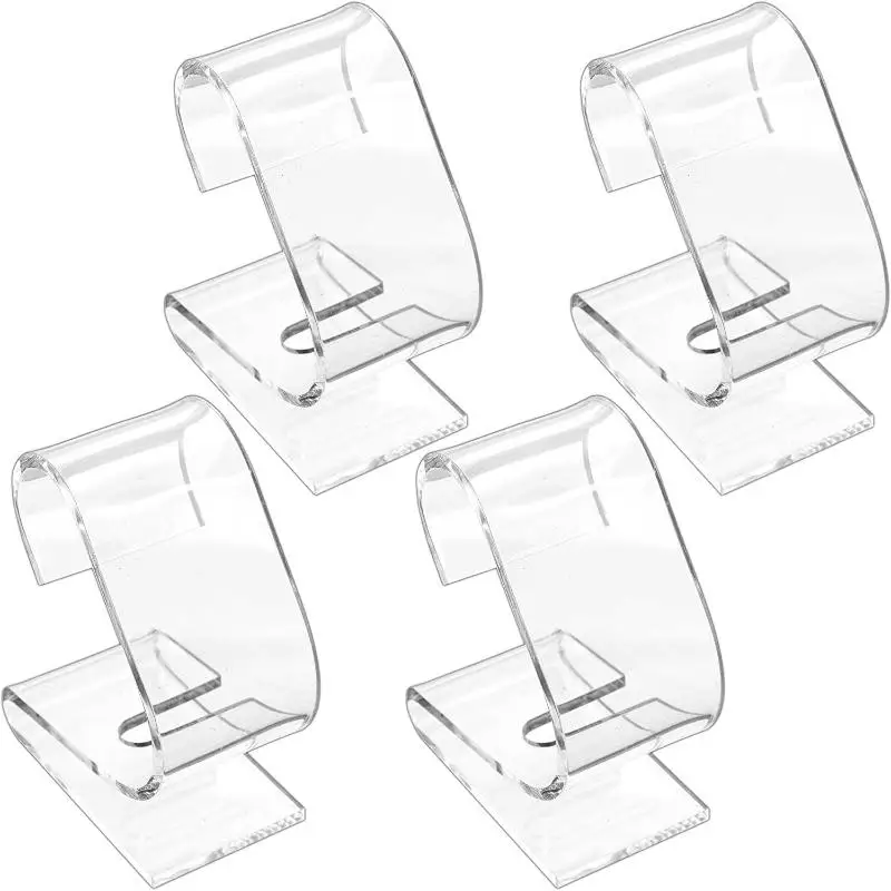1/4Pcs Acrylic Base Decorative Holder Single Watch Stand Jewelry Organizer Perfect For Office Desk Portable Design