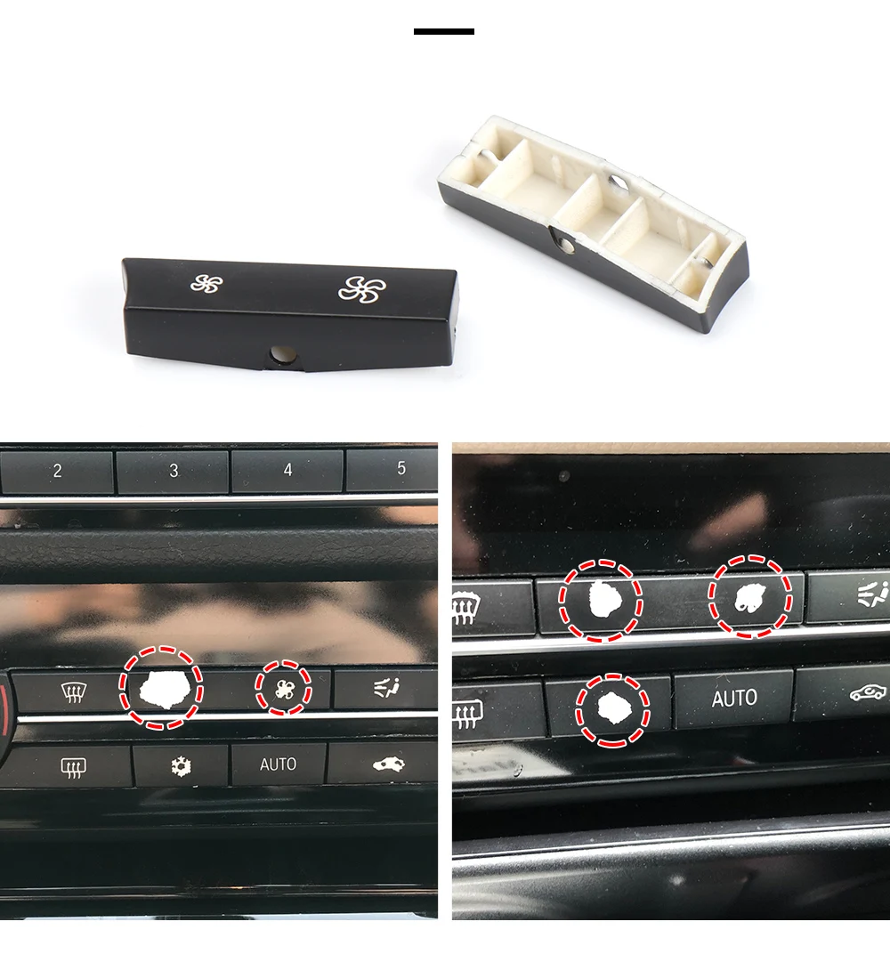 Armaturenbrett Klimaanlagen-Bedienknopf Heizungsschalter-Abdeckung für BMW 5er 6er 7er Serie X5 X6 F10 F11 F07 F06 F12 F01 F02 F15 F16 – Detail 8
