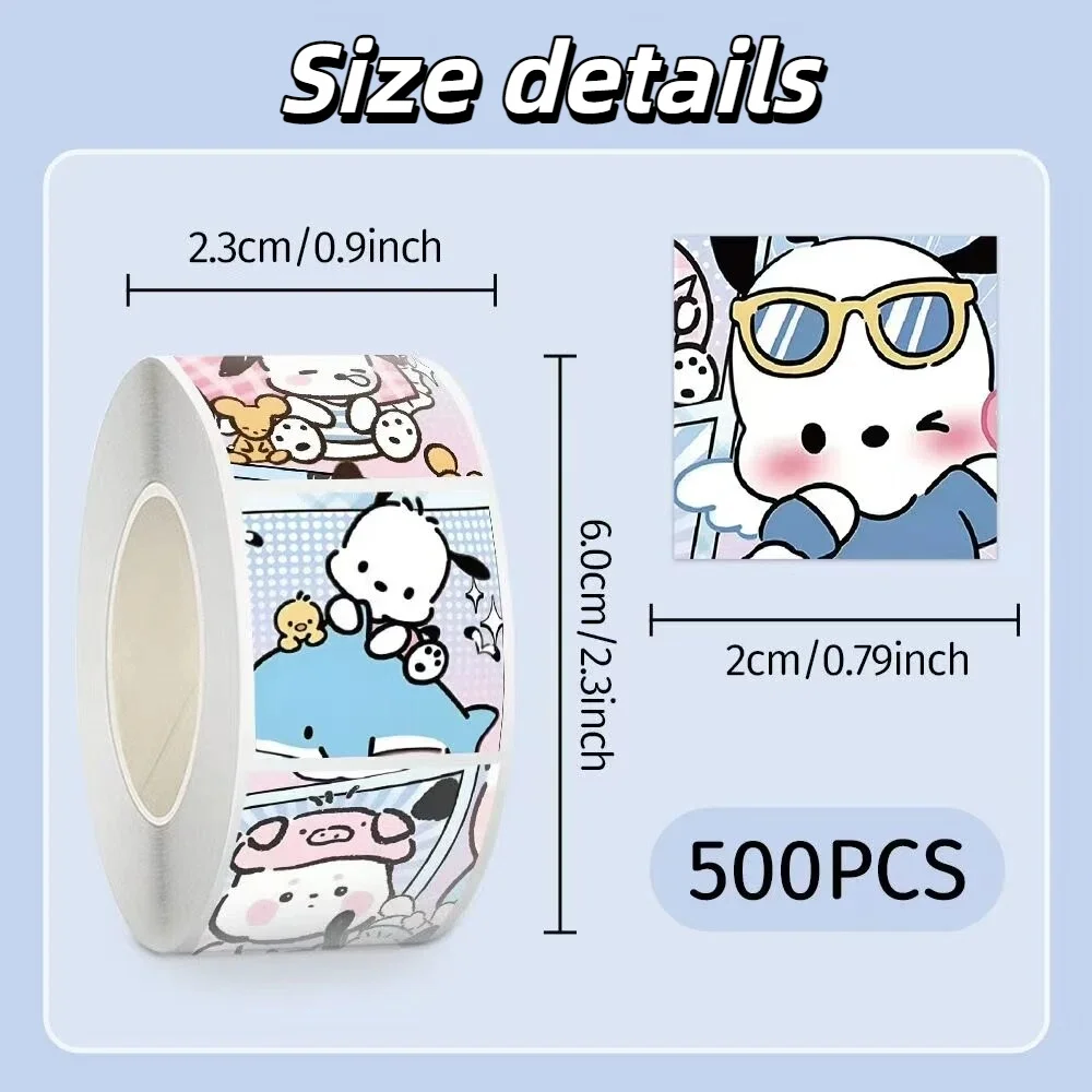 500 قطعة من ملصقات كلب باشا اللطيفة، ملصقات حساب يدوية لطيفة على شكل رسوم كرتونية، حافظة هاتف، سطح المكتب، ملصقات مقاومة للماء للخزانة، كاواي #2