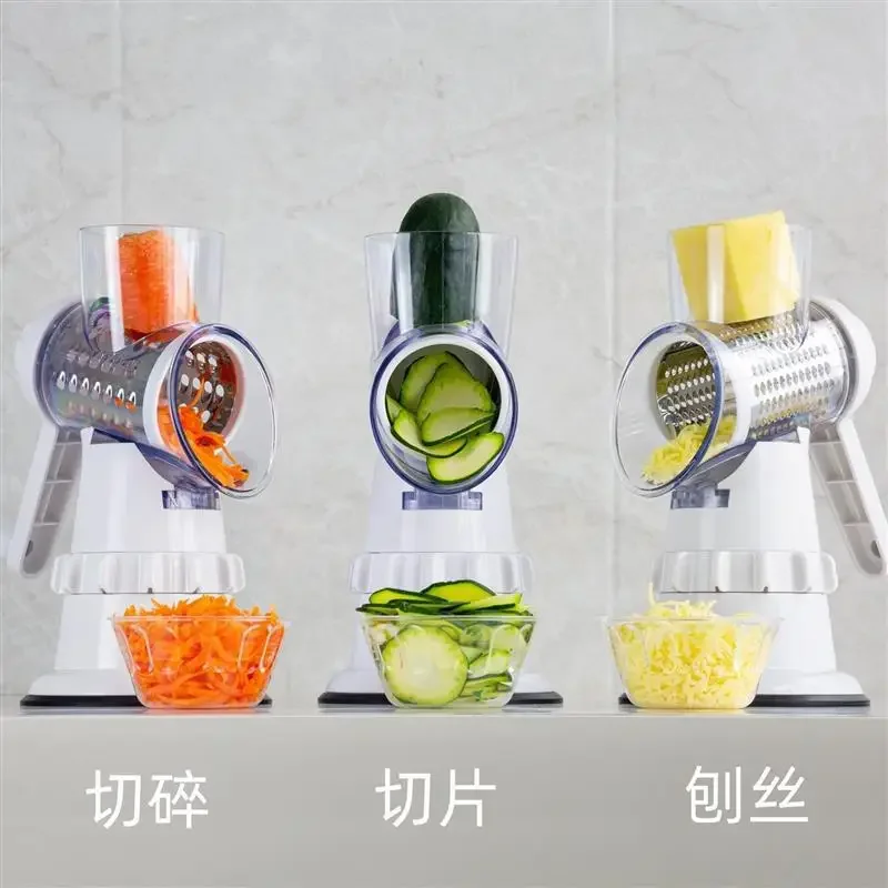 Hands free kitchen gadgets Multi-functional vegetable slicer, cutting machine, vegetable grinder, chopper, fruit rotary handle,