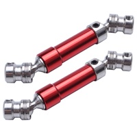 B24C-2Pcs Metal Rear Center Drive Shaft CVD Shaft For 1:12 Wltoys 12428 12423 RC Car Short Course Desert Buggy Off-Road