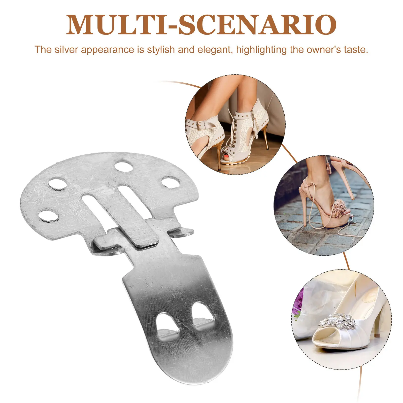 

20 шт. металлических плоских декоративных пряжек для обуви, серебристые, для рукоделия, для женской обуви, для проектов по украшению обуви