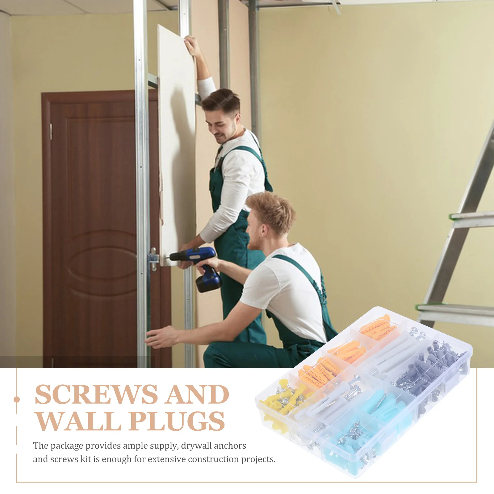 

1 Set Drywall Anchors Screws Kit Self Drilling Wall Plug Set For Hanging Mirrors Shelves Pictures Plaster Wall Anchors Screw