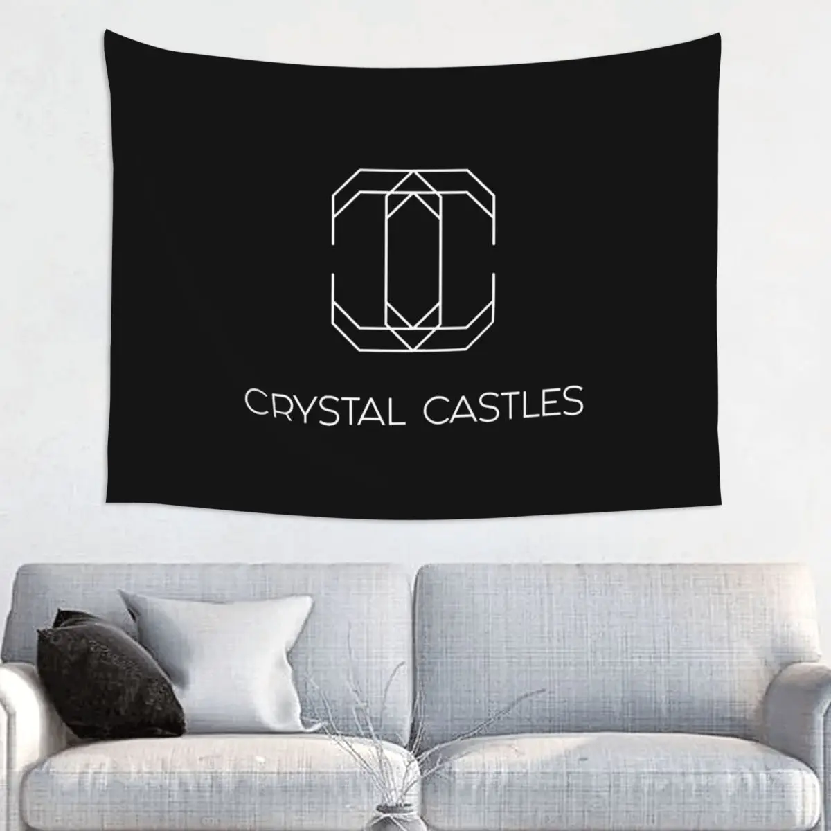 Crystal Castles Electronic Music Tapestry Wall Hanging Print Fabric Tapestries INS Wall Blanket Room Home Decor Wall Cloth