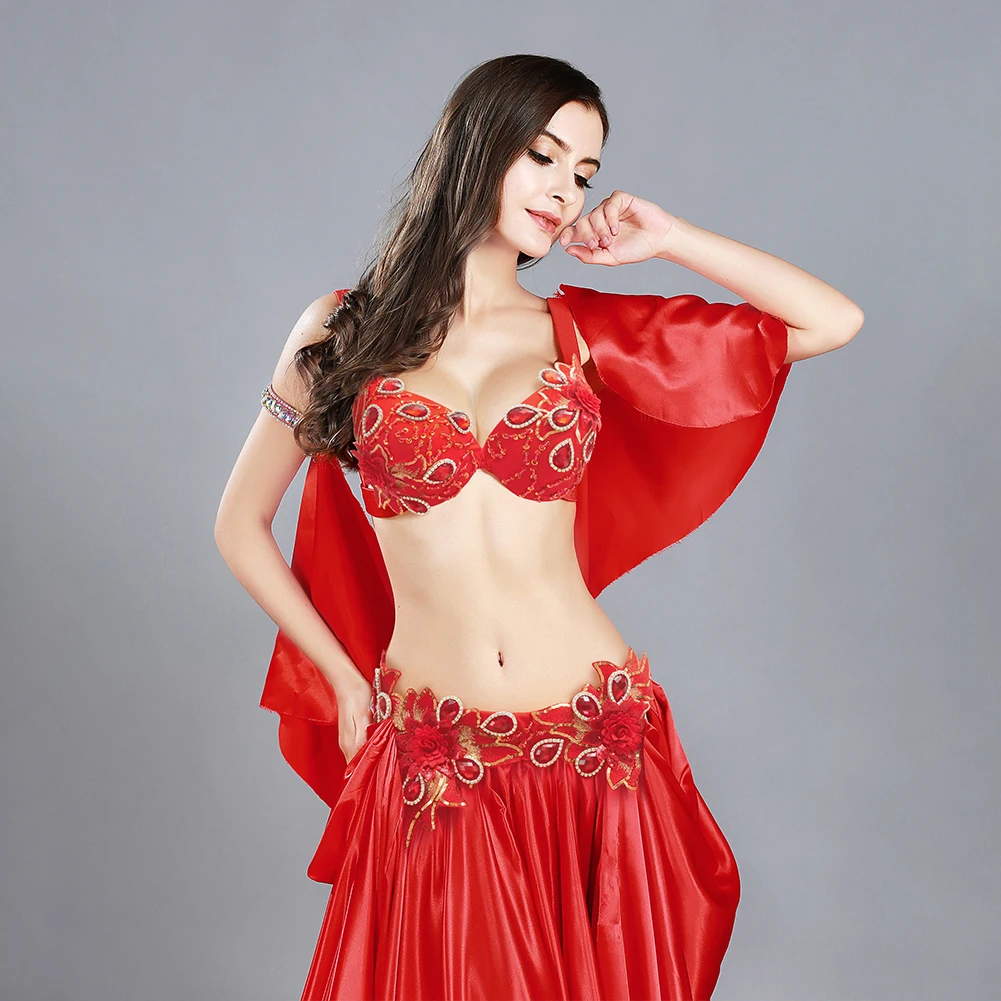 

Belly dance costume set woman oriental dance costume for women belly dancing clothes adult professional belly dancer outfit red