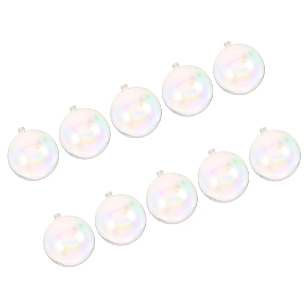 

10 Pcs Fake Bubbles Christmas Decoration Ball Clear Plastic Fillable Balls Ornament Ornaments Hanging Mini