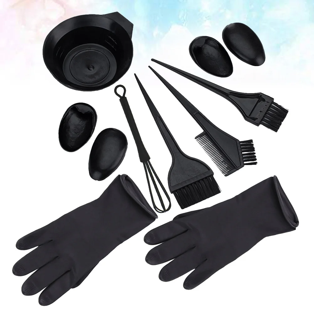 

1Set Hairdressing Kit Hair Dye Set Washable Dyeing Bowls Brushes Gloves Professional Salon Tools DIY Home Hair Coloring