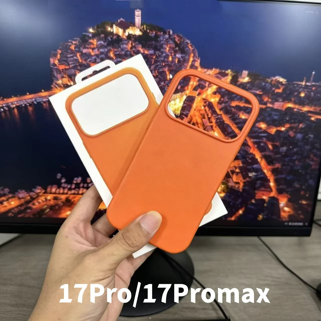 Genuine Leather Magnetic Phone Case For iPhone 17 Pro / 17 Pro Max With Independent Camera Button Anti‑Drop Shockproof Cover