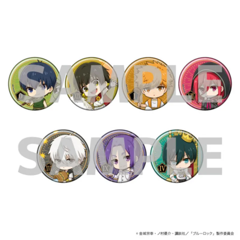 Japan Goods Blue Lock Metal Badges Tarot Ver. Q Version