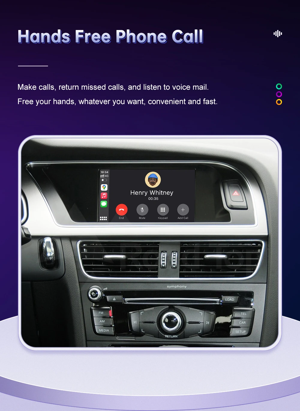 Kabelloses Carplay für Audi A4 B8 A5 Q5 2009-2015 Unterstützt Android Auto AirPlay Mirroring Rückfahrkamera USB Auto-Player – Detail 14