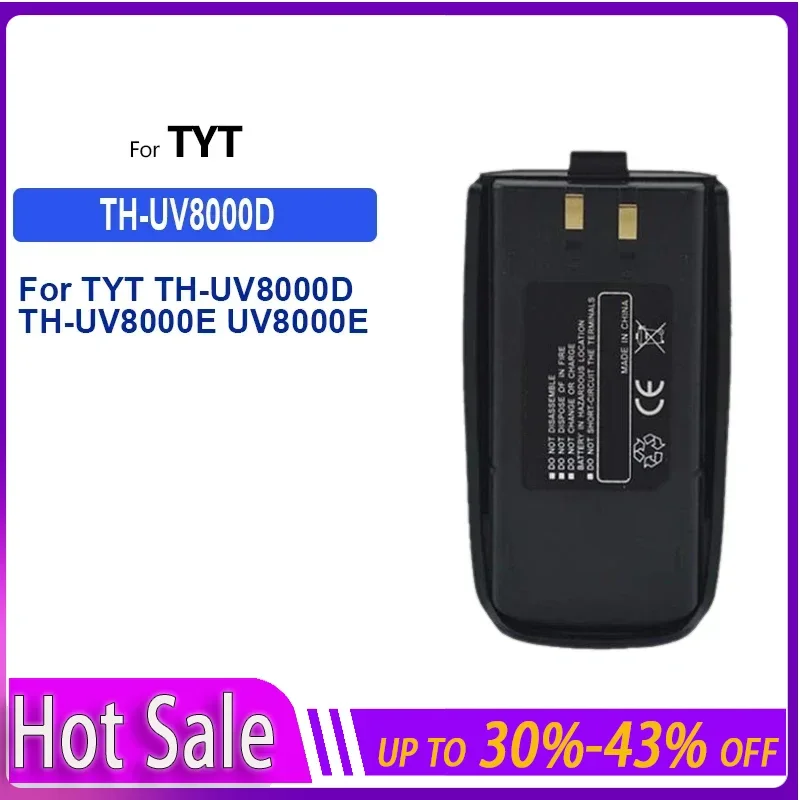 3600mAh Replacement Battery for TYT TH-UV8000D TH-UV8000E UV8000E TC-8000 TC-8000V Radio UV8000D Walkie Talkie Li-ion Batteries