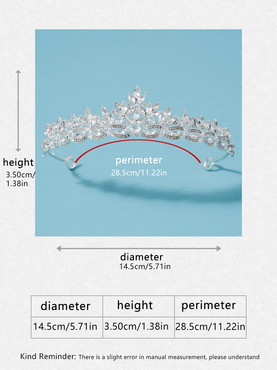 Itacazzo เจ้าสาว Headwear สีเงินผู้หญิงแฟชั่นงานแต่งงานมงกุฎวันเกิด Tiaras