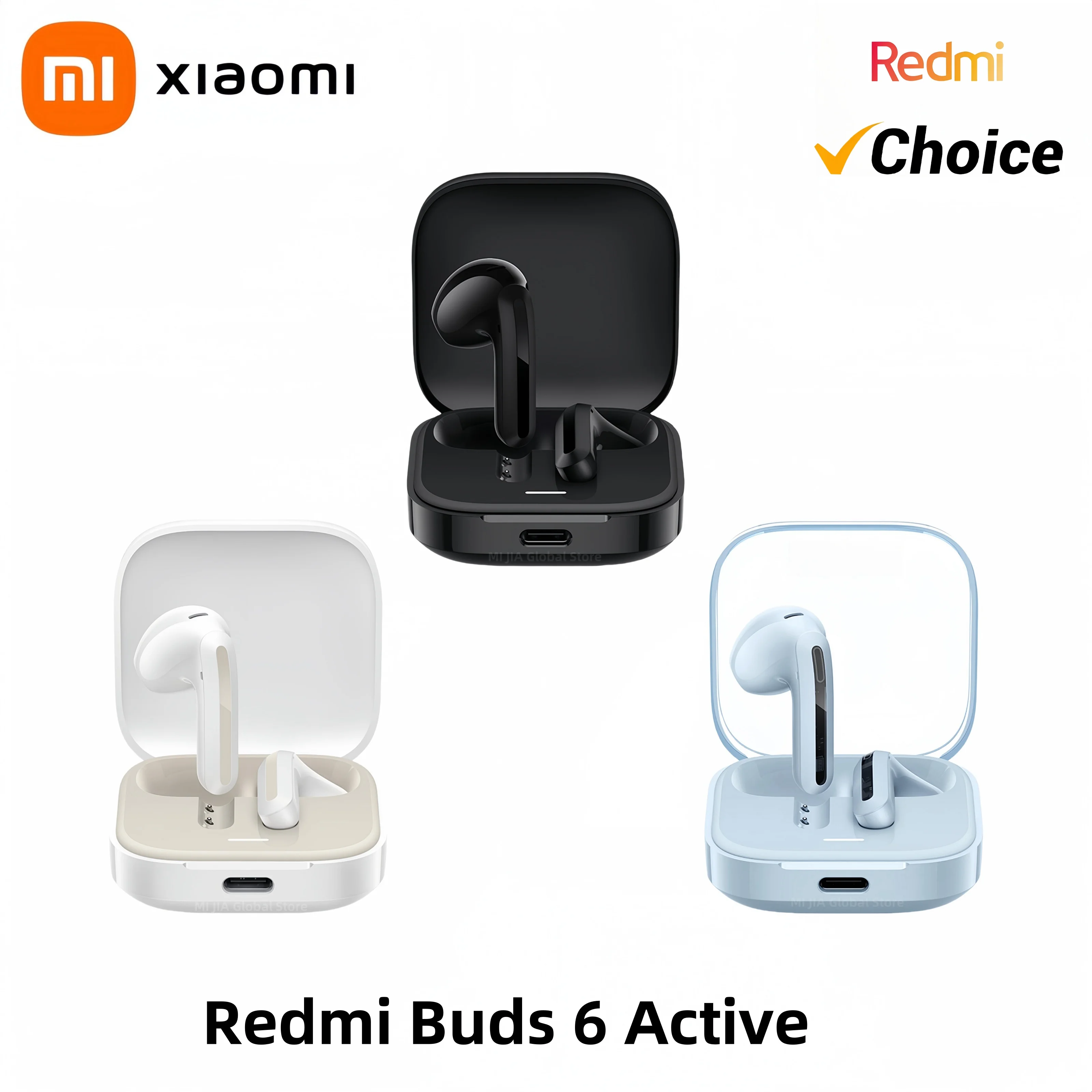 2024 NEW Redmi Buds 6 Active TWS Bluetooth Earphone 30h Long Battery Life 5 Tuning Modes BT 5.4 Wireless Headphone