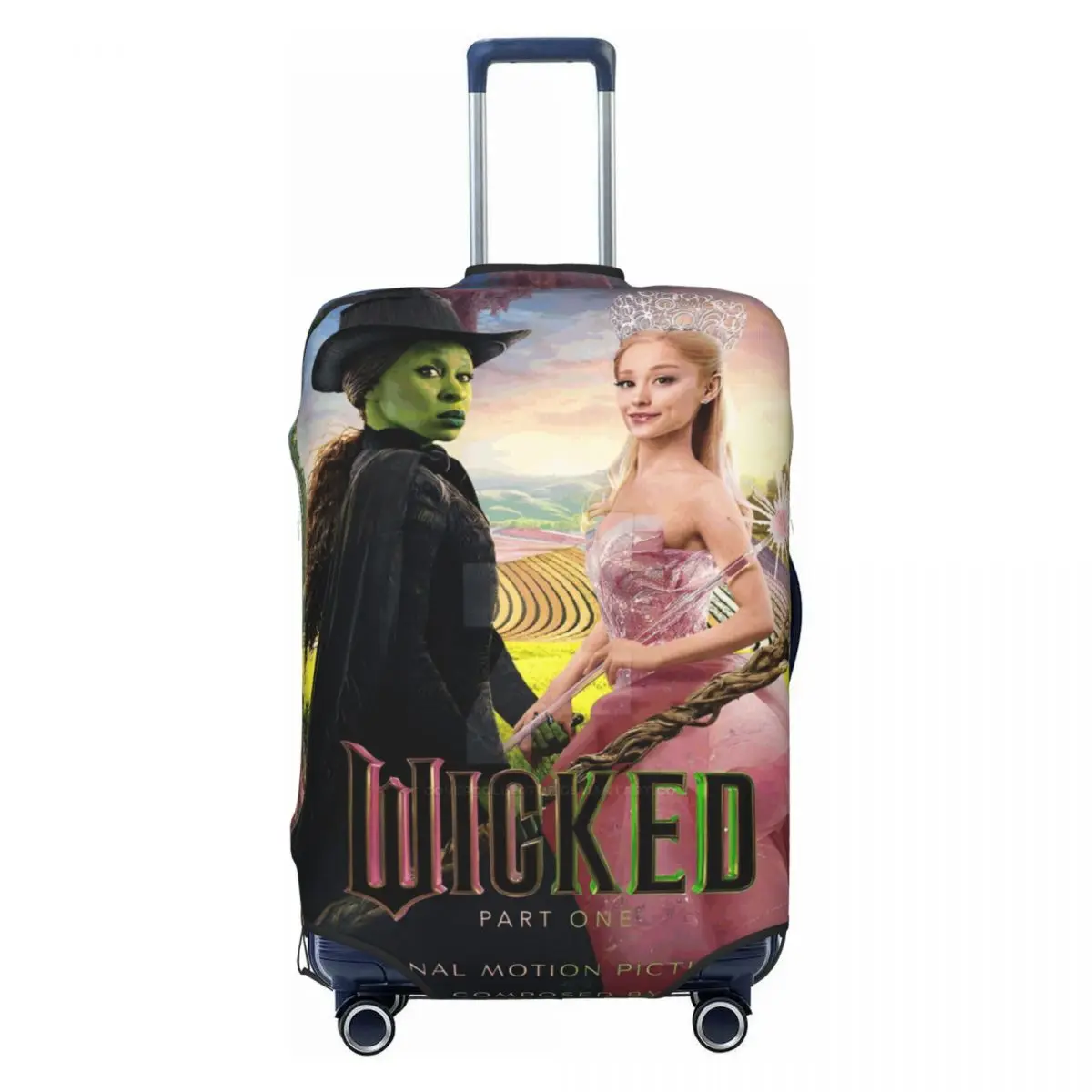 

Wicked For Good Glinda And Elphaba Suitcase Cover Travel Holiday Useful Luggage Supplies Protector
