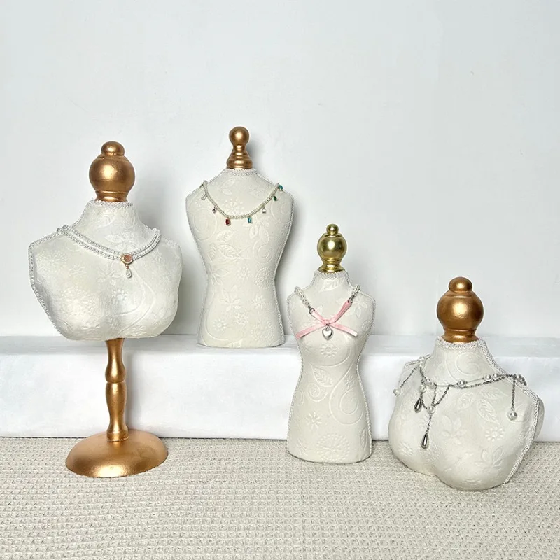 

Large Necklace Stand White Pendant Storage Holder Exhibitor Counter Jewelry Display Shelf Jewellery Organizer Supplies Prop