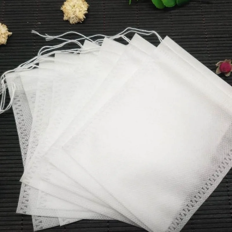 100PCS Non-Woven Fabric One-Time Filter Draw Line Tea Bag