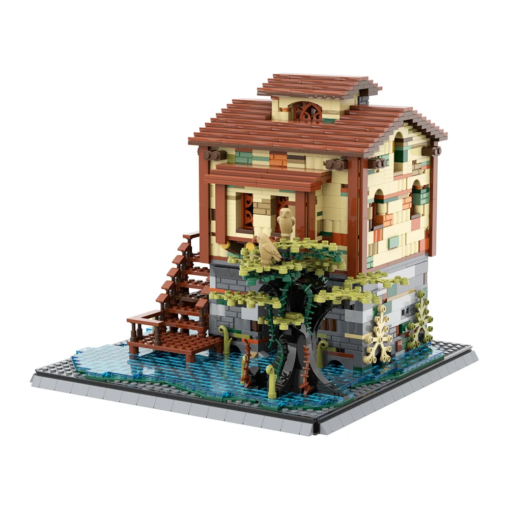 Gobricks MOC Swamp Hideout Building Blocks ภาพยนตร์ป่าบ้านไม้อิฐ DIY ประกอบของเล่นเด็กฮาโลวีนของขวัญ