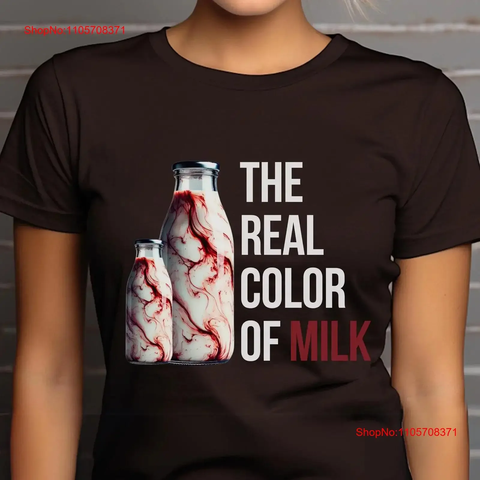 Vegan T Shirt Activist Real color of milk industry animal liberation activism Right tee dairy is scary calf vintage Washed
