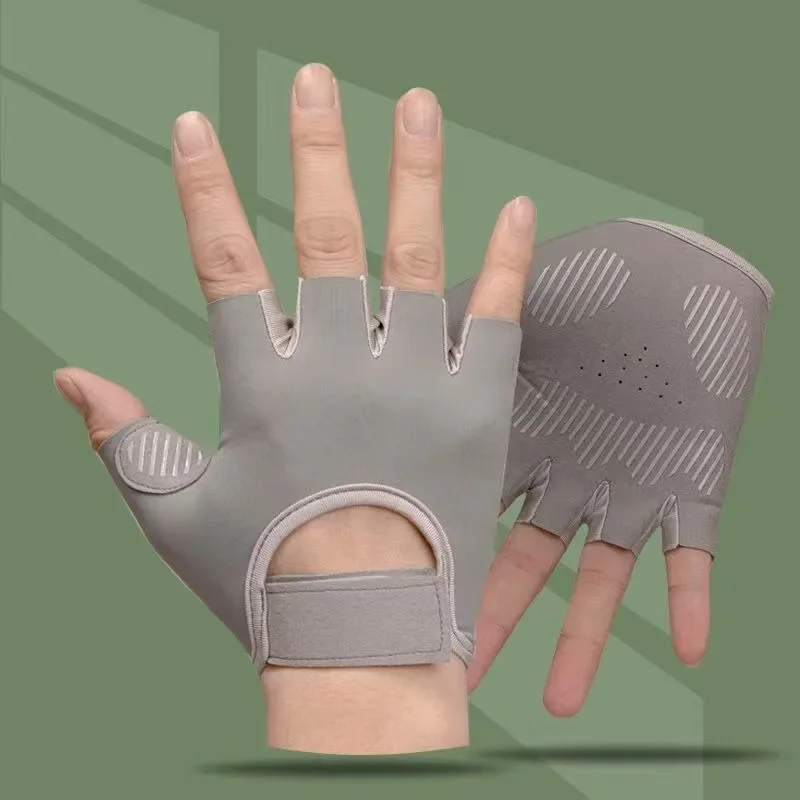 Male Female Half Finger Bicycle Gloves Non slip Fitness Training Gloves Suitable for Gyms Yoga Weightlifting Multi functional