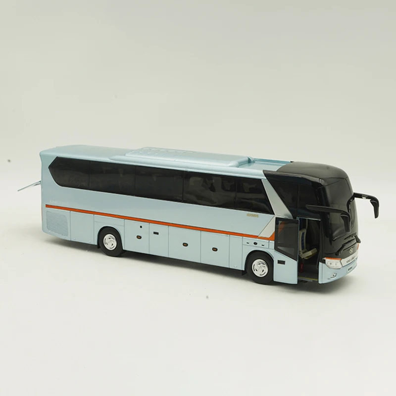 1:38 Scale Diecast Alloy Xiamen Longwei Second-generation XMQ6129 Bus Toy Car Model Classics Adult Souvenir Gifts Static Display