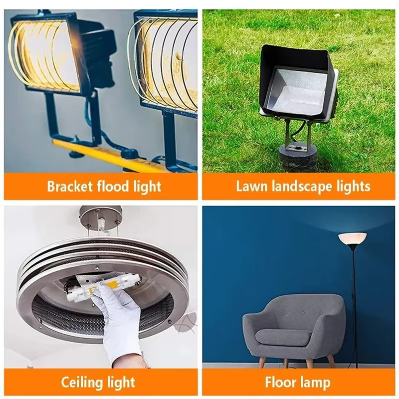 Dimmable LED R7S COB Bulbs 118mm 30W 50W 189mm 60W R7S Corn Bulb Replace Halogen Lamp AC 220V-110V Warm/Cold White/Neutral Light