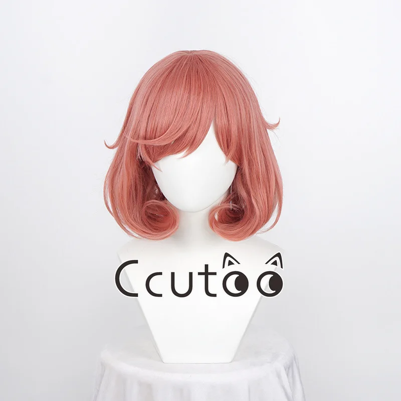 Ebisu Kofuku-Perruques Cosplay synthétiques courtes bouclées roses, perruques en fibre thermique 02/10/2018