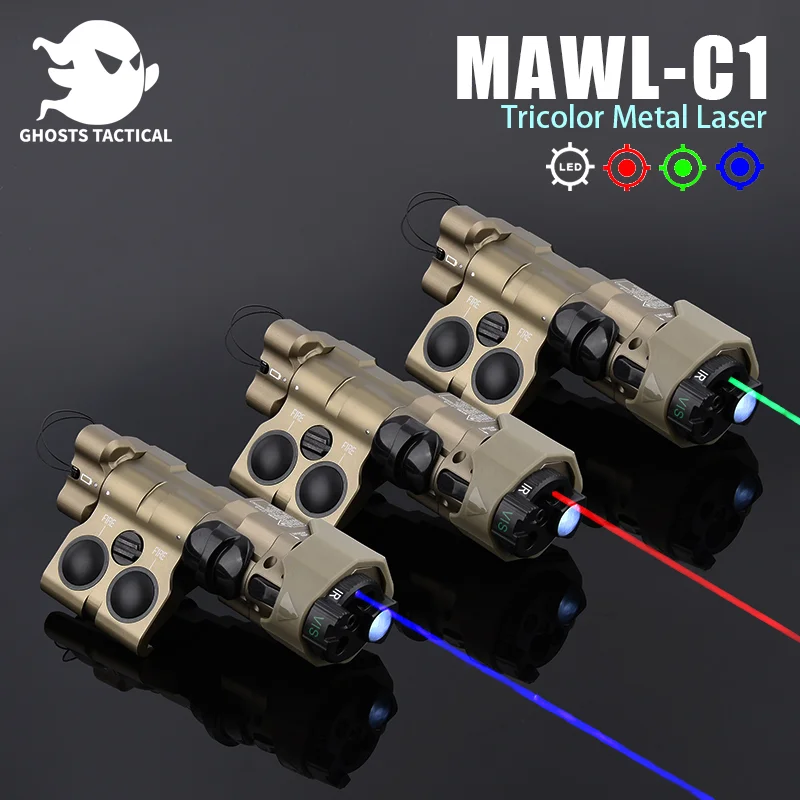 

Upgraded MAWL-C1 Tactical All Metal Red Green Blue Infrared Laser LED White Laser Aiming Hunting Illumination Weapon Light