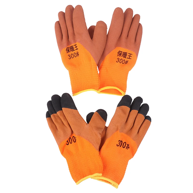 1 Pair Work Gloves For PU Palm Coating Safety Protective Glove Nitrile Professional Safety Suppliers Thickened And Warm