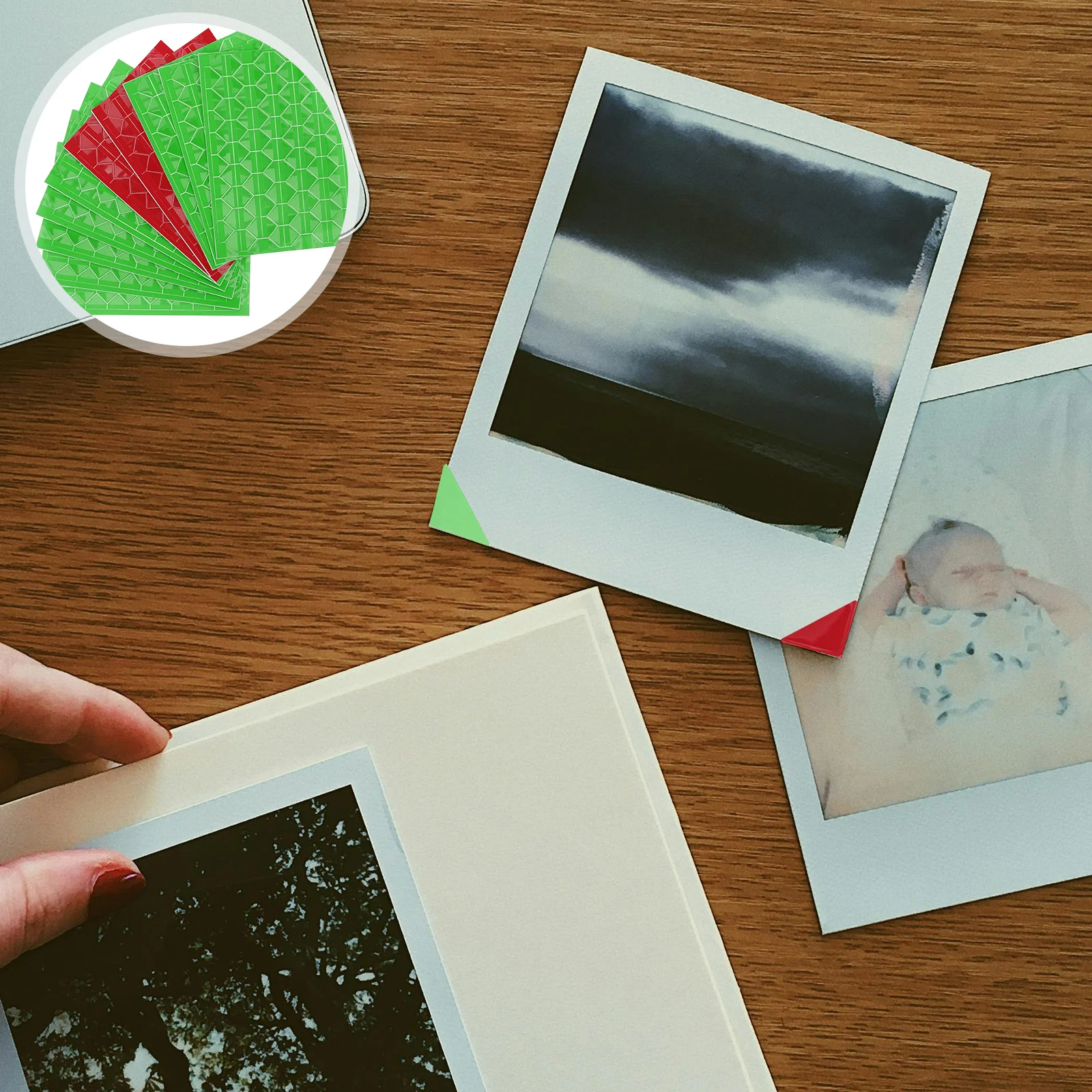 

10 Sheets Photo Corner Stickers Self-Adhesive PVC DIY Photo Album Accessories Scrapbooks Picture Frames Memory Books Wall